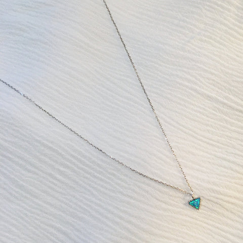 BE GEMMED SILVER NECKLACE - 25