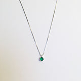 BE GEMMED SILVER  NECKLACE - N04