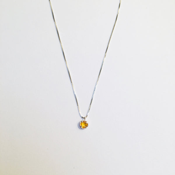 BE GEMMED SILVER  NECKLACE - N03