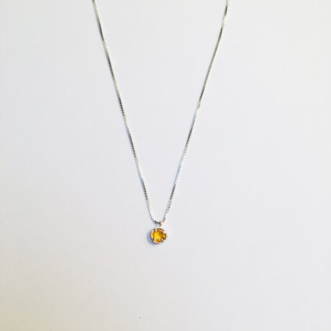 BE GEMMED SILVER  NECKLACE - N03