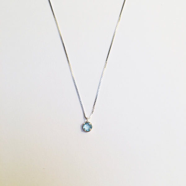 BE GEMMED SILVER  NECKLACE - N02