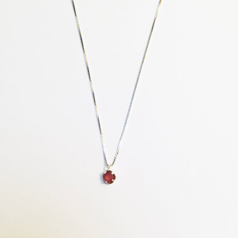 BE GEMMED SILVER  NECKLACE - N01