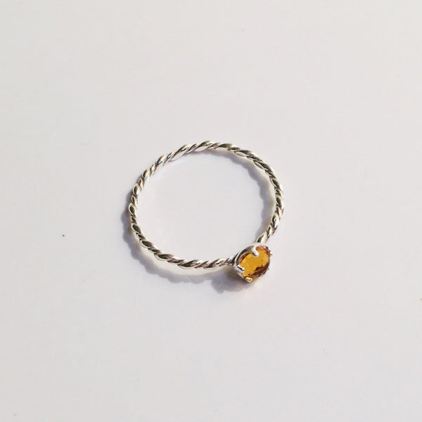 BE GEMMED SILVER  RING - R03