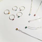 BE GEMMED SILVER  NECKLACE - N01