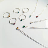 BE GEMMED SILVER  RING - R01