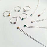 BE GEMMED SILVER  RING - R02