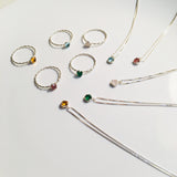 BE GEMMED SILVER  NECKLACE - N04