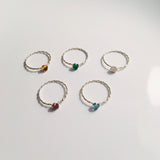 BE GEMMED SILVER  RING - R04