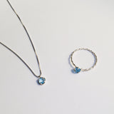 BE GEMMED SILVER  RING - R02