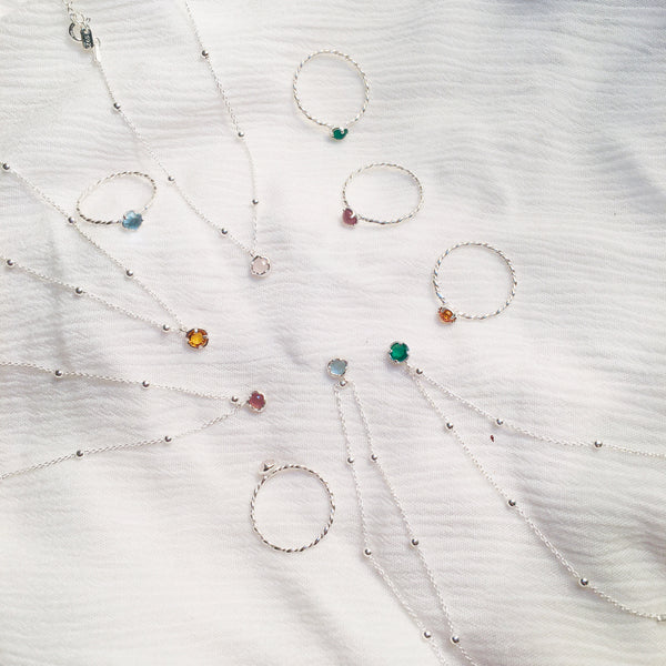 BE GEMMED SILVER  BRACELET - B02