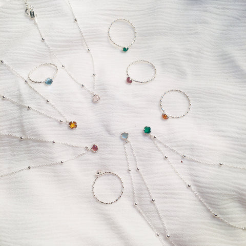 BE GEMMED SILVER  BRACELET - B02