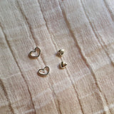 BE SILVER  LOVEHEART EARRING - S24