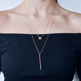 BE JEWELLED BUTTON LAYERED NECKLACE-37