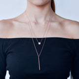 BE JEWELLED BUTTON LAYERED NECKLACE-37