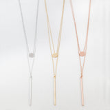 BE JEWELLED BUTTON LAYERED NECKLACE-37