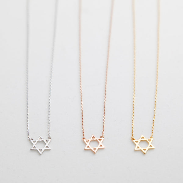 BE JEWELLED HEXAGRAM NECKLACE-26