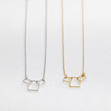 BE JEWELLED SQUARES NECKLACE-35