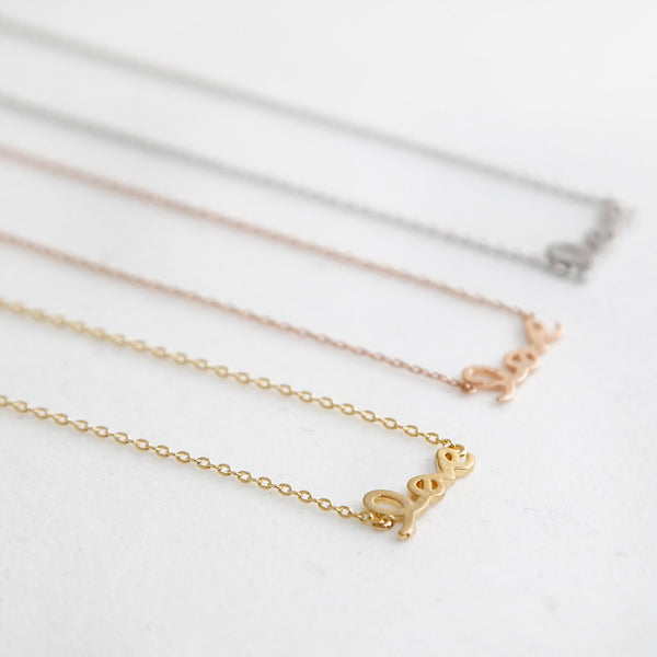 BE JEWELLED THICK LOVE NECKLACE-15