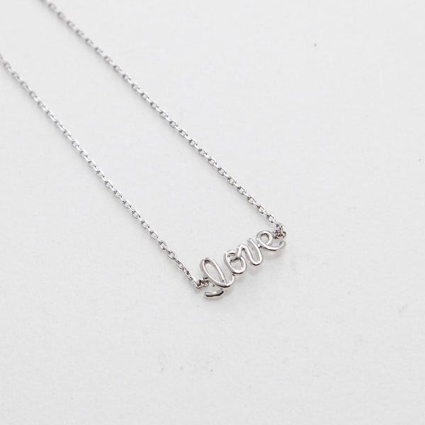 BE JEWELLED THIN LOVE NECKLACE-13