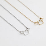 BE JEWELLED SQUARES NECKLACE-35